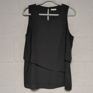 Women's Pleoione Flowy Assymetrical Sleeveless Blouse Size Medium